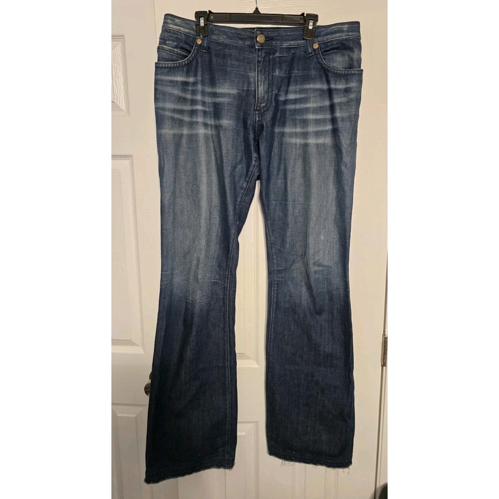 Robin's Jeans Mens Long Flap Pants Size 40 (36x36) Blue Vintage Look Made In USA